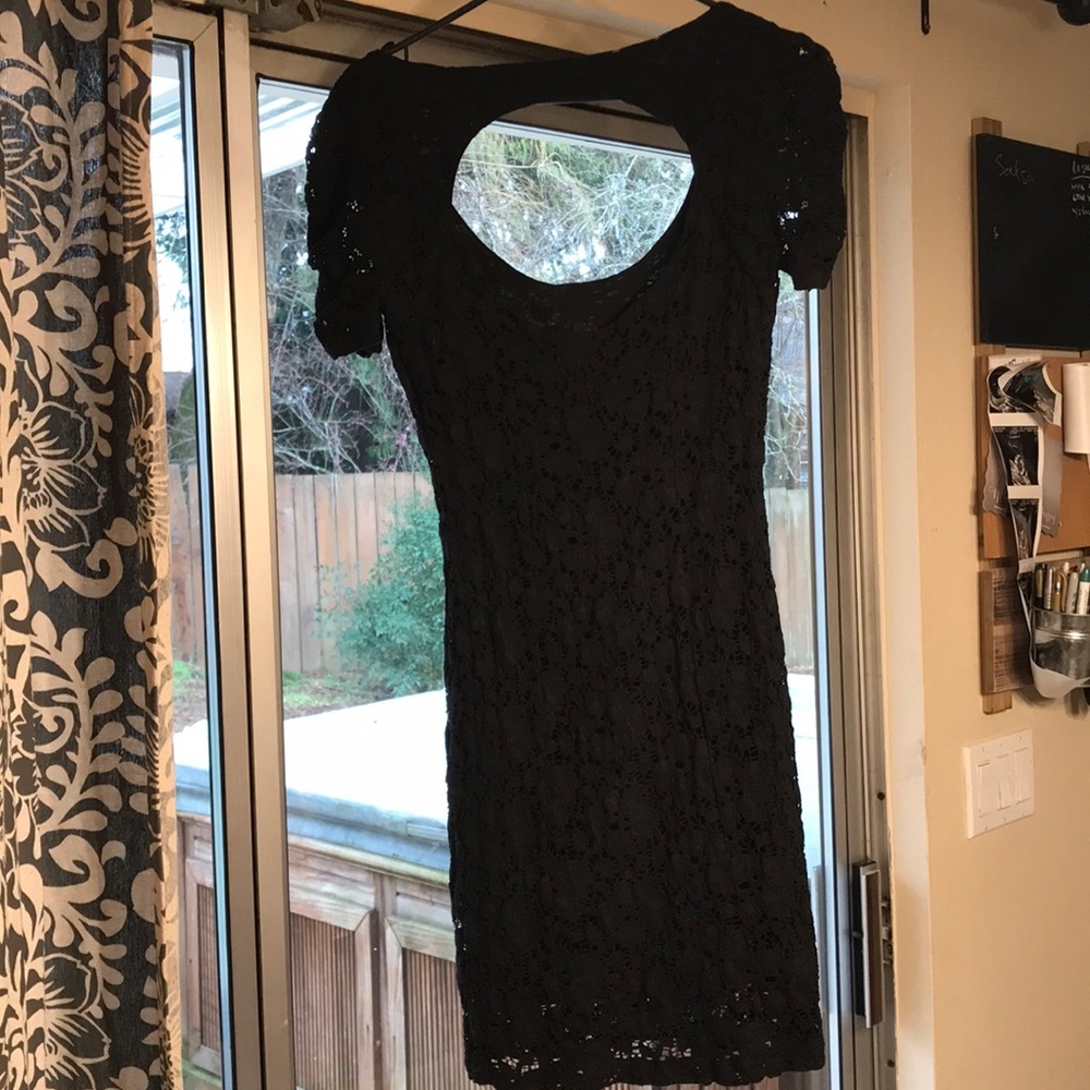 Black mini dress